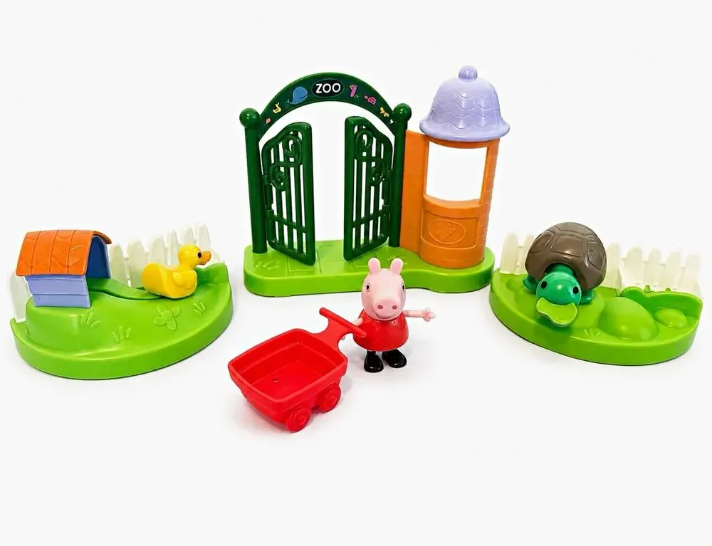 Hasbro Peppa Pig Zoo Playset w/ Figure Duck Turtle Cart